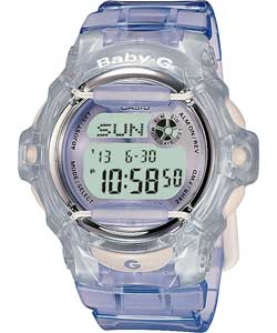 Baby-G Casio Baby-G Ladies Digital Lilac World Time Watch