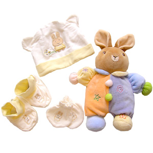 Gift Set - Bunny Toy and Baby Accessories