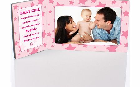 Baby Girl Photo Message Plaque