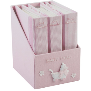 baby Girl Triple First Year Photo Albums