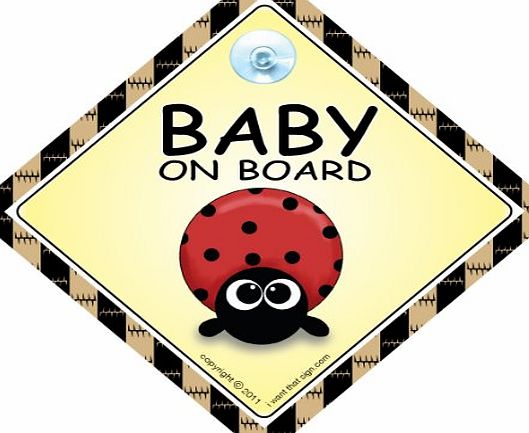 BABY iwantthatsign.com Baby on Board Sign, Baby on Board Ladybird, Baby on Board Car sign, Baby on board, Baby Car Signs, Baby Car Safety, Grandchild On Board, Bumper Sticker, Decal