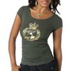 Baby Phat Gold Crown Rouched Tee
