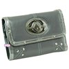 Baby Phat Ladies Tri-Fold Purse Wallet (Charcoal)