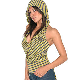 Stripe Halter Hoodie