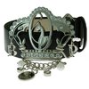 Baby Phat Womens Crown Leather Belt (Black)