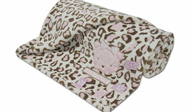 BABY TOWN BABYTOWN Baby Girl Blanket Fleece Wrap Soft Plush Animal Leopard Zebra Print
