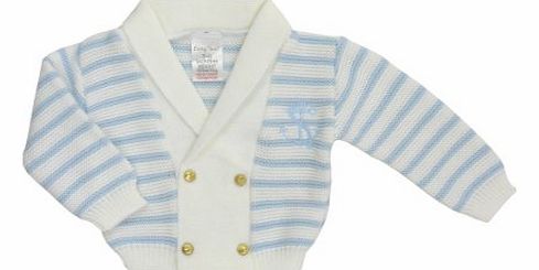 BABY TOWN Smart Baby Boys Nautical Cardigan - White - 3-6 Months