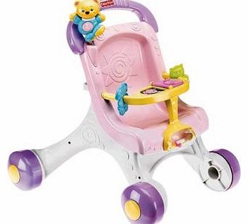 BABY-TOYS Fisher-Price Stroll Along Baby Walker - Pink.
