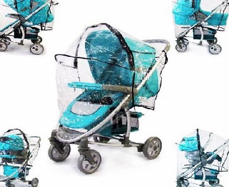 ALL IN ONE RAIN COVER for HAUCK MALIBU ALL IN ONE 3 IN ONE RAINCOVER TRAVEL SYSTEM, CARSEAT, PRAM, CARRYCOT & STROLLER FIT