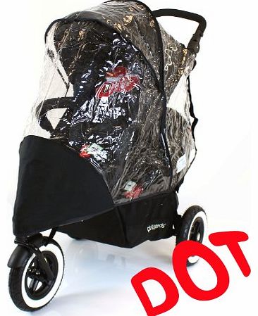 Baby Travel Raincover To Fit Phil and Teds Dot Double