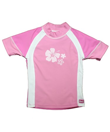 Pink & White Short Sleeved UV Protection T-Shirt