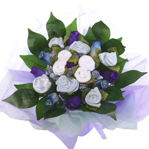 BabyBlooms Bouquet- Large- Blue