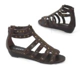 Garage Shoes - Giraffe - Womens Flat Sandal - Brown Size 4 UK
