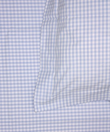 Blue Gingham Double Bed Pillows & Duvet Cover