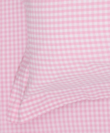 Pink Gingham Double Bed Pillows & Duvet Cover