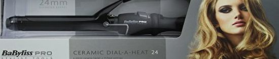  Pro Ceramic Dial A Heat Hair Tongs with 25 Heat Settings Curler Wand (BLACK)