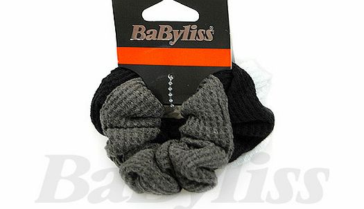Babyliss Hair Scrunchie 3 Pack - Black White
