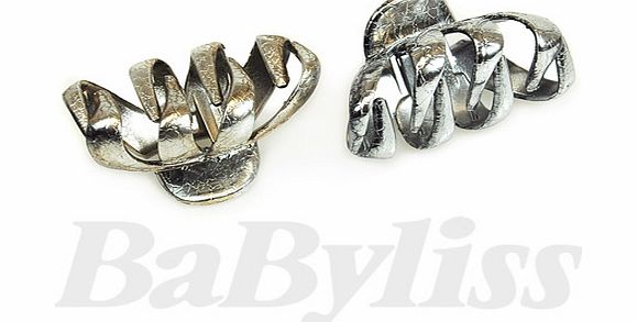 Babyliss Metallic Silver and Gold Jaw Hair Clips
