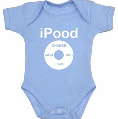 1 iPood Fun Baby Clothes Bodysuit Vest Newborn-12 months SKY 3-6