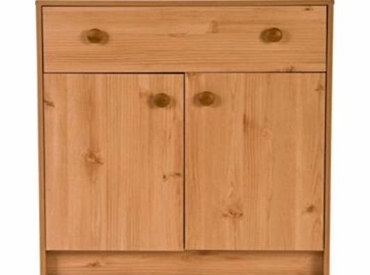 Cupboard Storage Unit Pine 2 Door 1 Drawer Office Cabinet or Sideboard Nursery