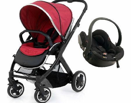 BabyStyle Oyster 2 Black/Tomato Izi Go Set 1