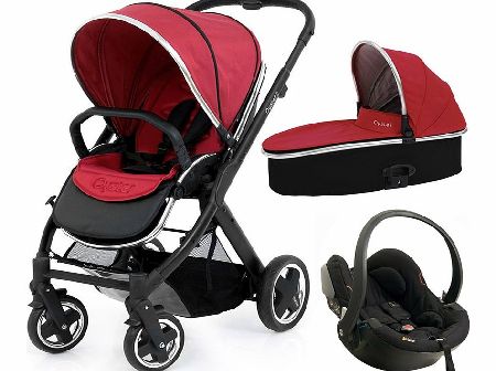 BabyStyle Oyster 2 Black/Tomato Izi Go Set 2