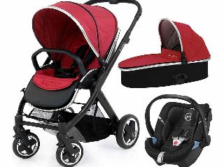 BabyStyle Oyster 2 Black/Tomato Set 2 Aton