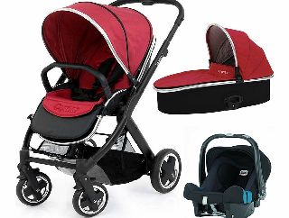 BabyStyle Oyster 2 Black/Tomato Set 2 Baby-Safe