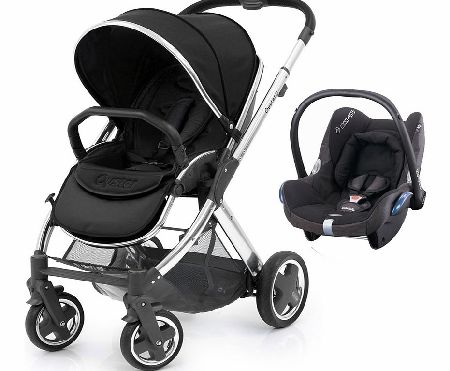 BabyStyle Oyster 2 Mirror/Black Cabriofix Set 1