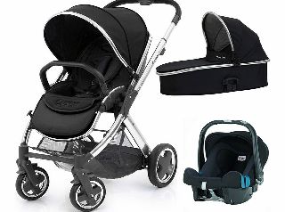 BabyStyle Oyster 2 Mirror/Black Set 2 Baby-Safe