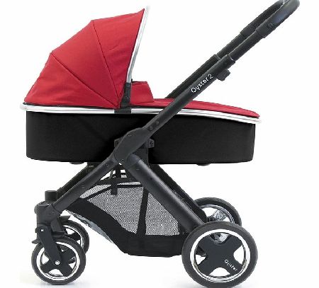 BabyStyle Oyster 2 Pram Black/Tomato