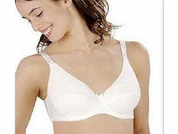 WHITE MATERNITY NURSING BREAST FEEDING BRA 34C,, 36C, 38C, 40C, 42CCOMFORT AT A GREAT PRICE (38C)