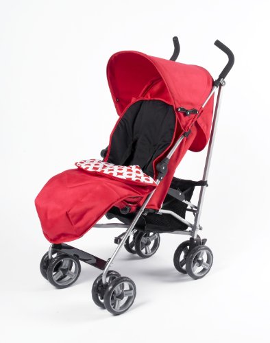 Babyway Caspian Stroller with Footmuff and Raincover (Red)