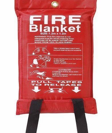 Babz 2 X Fire Blanket Large Quick Release Fighting Tabs In Case 1M X 1M