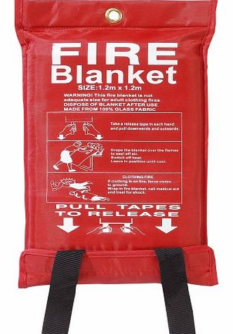 Babz Fire Blanket Large Quick Release Fighting Tabs In Case 1M X 1M