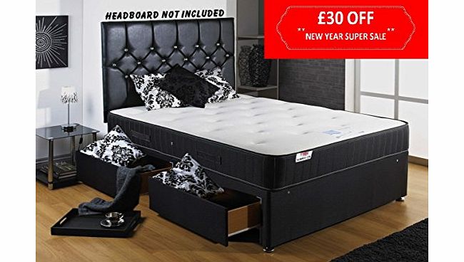 Backcare support divan bed Double (46) with 2 drawers and memory foam mattress available from the bed centre
