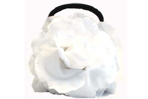 Backyard Oak Bags Rose Clutch Bag (White)