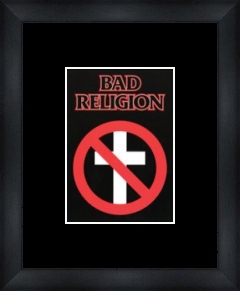 BAD RELIGION No Cross - Custom Framed Print Framed Music Prints and Poster