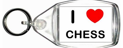BadgeBeast I Love Chess - Large Key Ring
