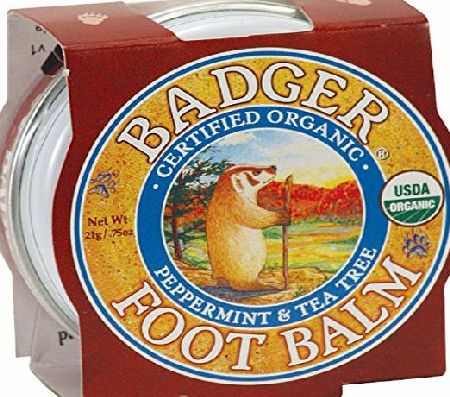 Badger Balm Badger Foot Balm Certified Organic Moisturises amp; Repairs Dry Cracked Feet 21g
