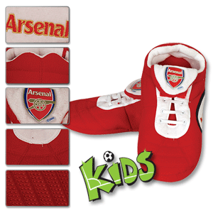 Arsenal Football Boot Slippers Kids - Red/White