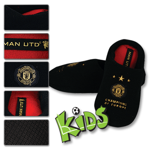 Bafiz Man Utd C/L Mule Slippers Boys - Black