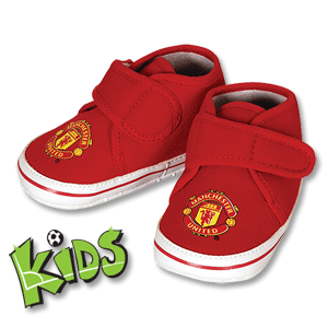 Bafiz Man Utd Crib Velcro Shoes - Infants - Red