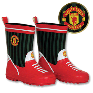 Bafiz Man Utd FC Football Wellington Boots - Kids - Red/Black