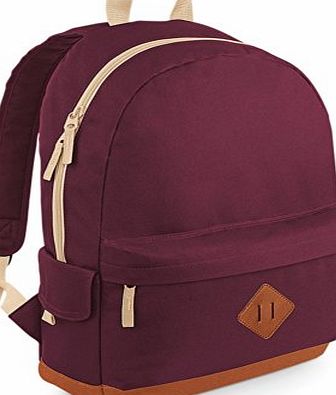 BagBase  Heritage Backpack One Size Burgundy