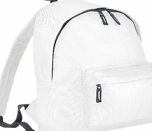 BagBase  Junior Fashion Backpack / Rucksack (14 Litres) (One Size) (White/Graphite)