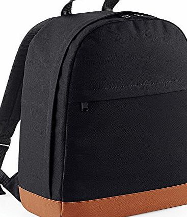 BagBase  Unisex Freshman Two Colour Backpack / Rucksack Black Mens