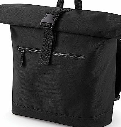 BagBase  Unisex Roll Top Backpack / Rucksack Black Mens