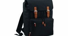 BagBase Unisex Adult Bag Base Vintage Backpack Adjustable Strap Rucksack Laptop Bag Black One Size