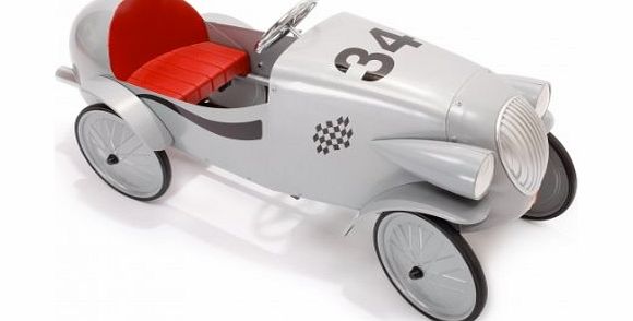 Baghera 115 x 55cm Le Mans Metal Pedal Car for Children (Grey)